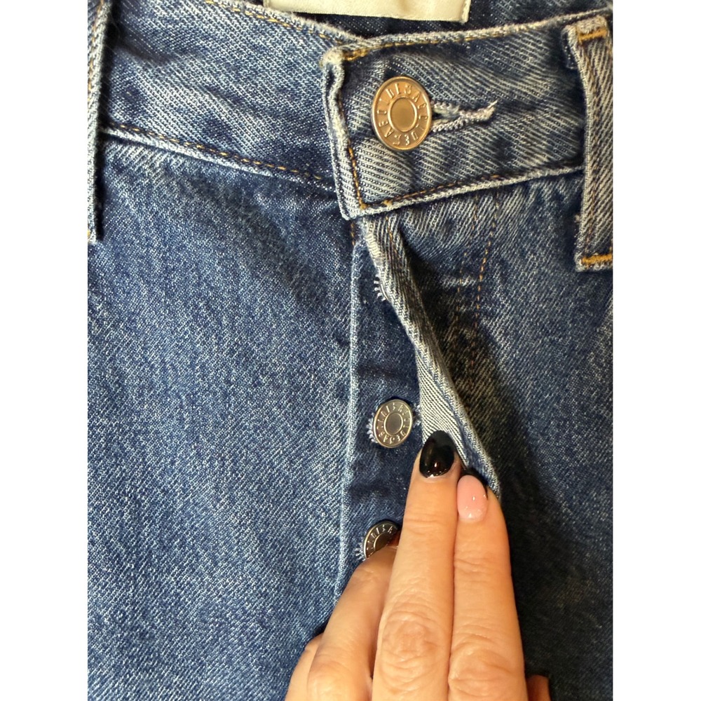 Agolde 90s Crop Jeans Women 28 Blue NWOT Button Fly High Rise Straight Leg Denim - Picture 7 of 10